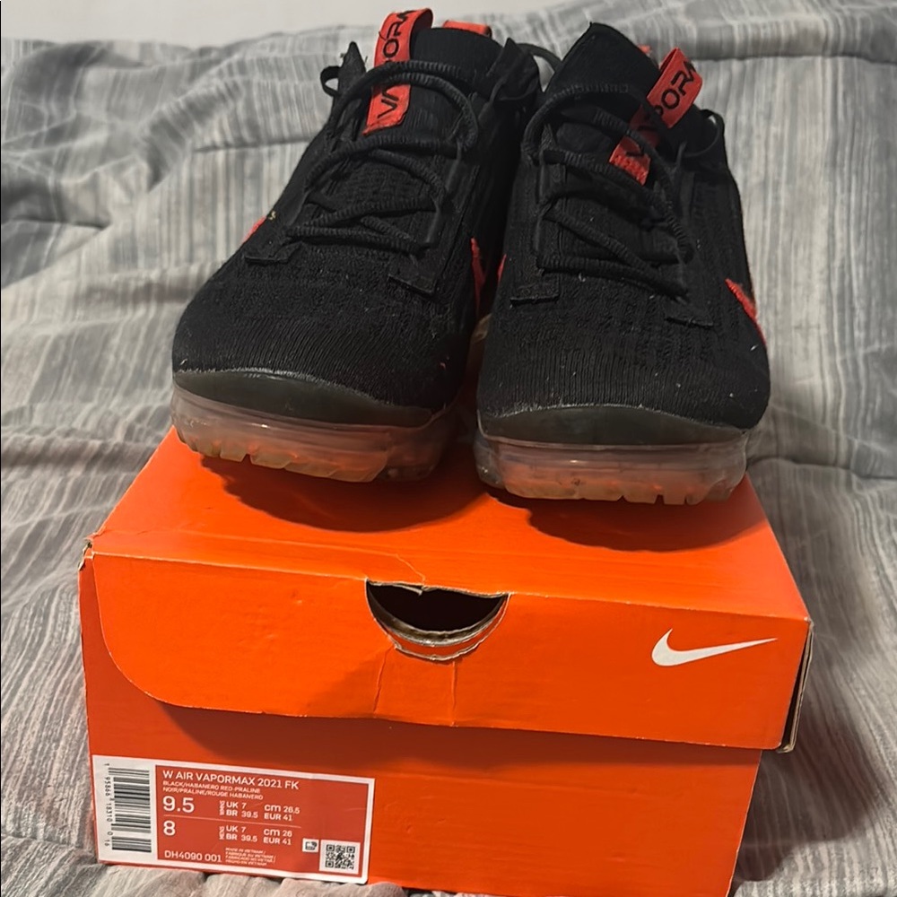 Nike Air Vapormax 2021 FK Black Red Sneakers